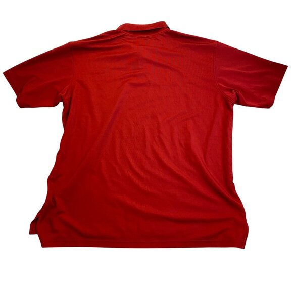 Under Armour Mens Polo Shirt XL Red Embroidered Logo Mens Short Sleeve Polyester - Picture 2 of 11